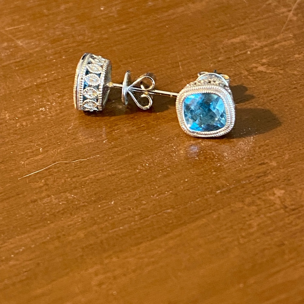 Swiss Blue Topaz Earrings